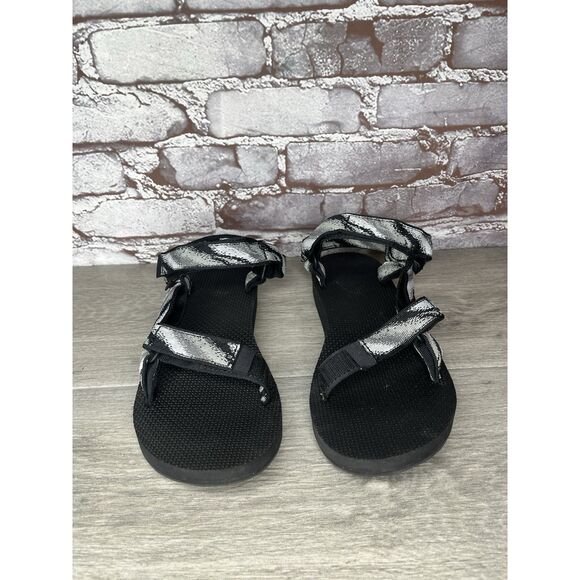 Teva Original Universal Black Gray Back Strap Nylon Sandals Women Sz 9M US/40EU - Picture 16 of 16